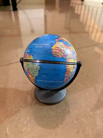 Small Decorative World Globe on Stand - Good Condition