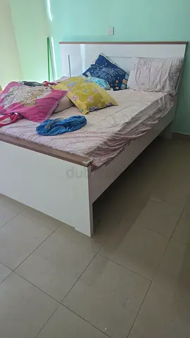 White Single/Small Double Wooden Bed Frame with Headboard