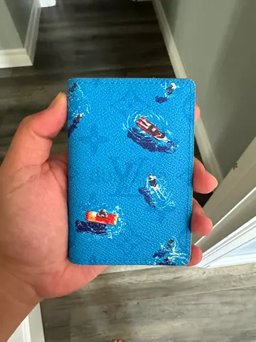 Super copy 1:1 LV pocket organizer (Blue Lagoon)