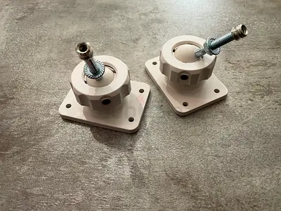 Adjustable Speaker Wall Mounts (Pair) — Tilt  Swivel, White
