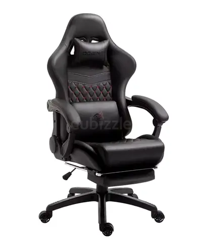 Dowinx Gaming Chair Office Chair PC Chair with Massage Lumbar Support, Racing Style PU Leather High