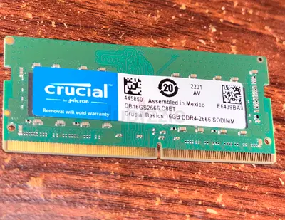 Crucial 16GB DDR4-2666 SODIMM RAM (Laptop Memory) - Single Stick