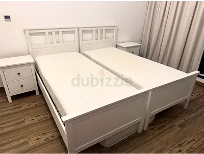 IKEA HEMNES Bedroom Set | 2 Beds + 2 Mattresses + 2 Nightstands