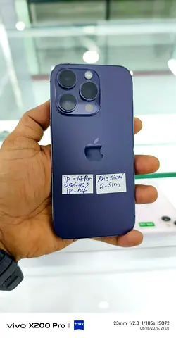 iPhone 14 Pro (Physical 2 sim supported) - 256GB, Deep Purple with u days exchange warranty.