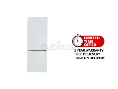 Benavent Bottom Freezer Refrigerator 262L Electronic Control Glass Shelves Interior Light