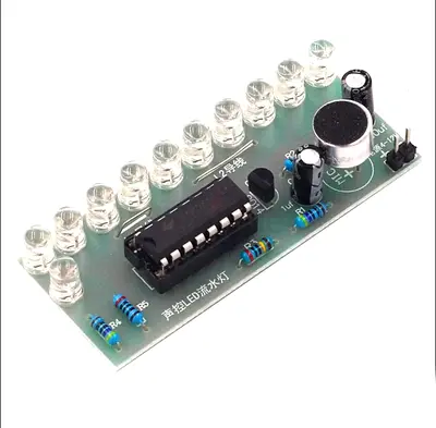 Voice-activated LED Water Light Kit CD4017 Lantern Control Fun Electronic Production Teaching Traini