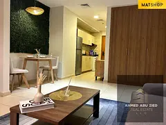 The most luxurious and fully furnished studio apartment, brand new, for annual rent in Ajman One Tow