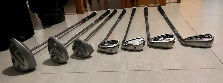 Set of 7 Used US kids Golf Irons  Hybrids - Good Condition