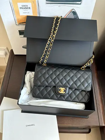 Chanel medium classic flap variant gold hardware