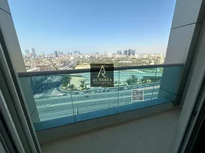 Annual Rent – ​​City Tower Ajman Two-bedroom apartment with a living room and an open view of the palace