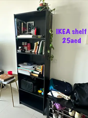 IKEA Black Bookcase with Five Shelves
