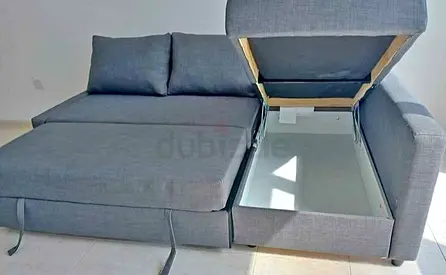 IKEA L shap Sofa store cum bed you can fix the