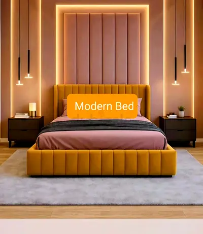 Luxury Modern King Size Bed with Mattress – Brand New