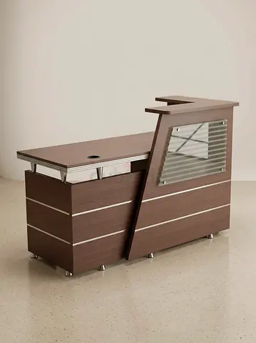 Reception Desk with Glass Panel