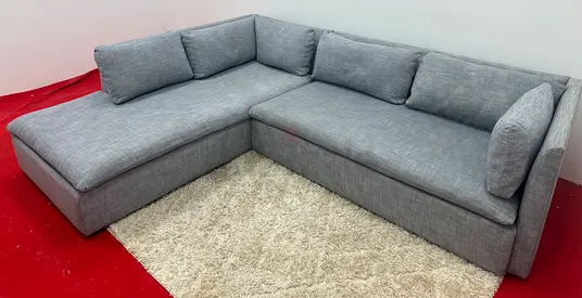Brand new condition pottery barn grey color lshape sofa
