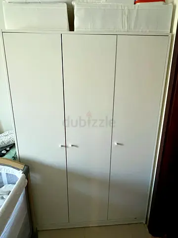 IKEA white 3-door wardrobe - great condition