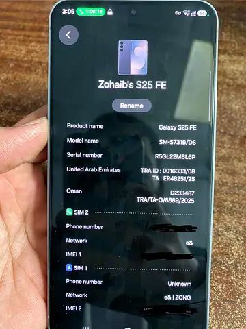 Samsung Galaxy S25 FE - 512GB SM-S731B/DS, Good condition