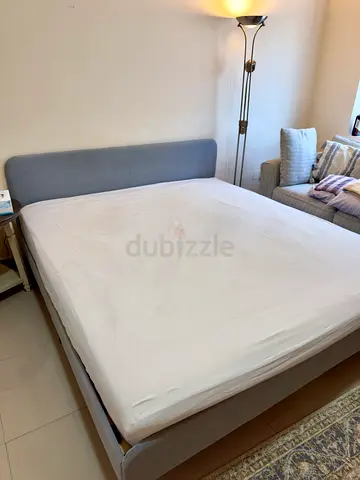 Modern Upholstered Bed Frame with Headboard