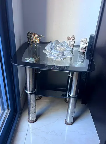 Small glass end table
