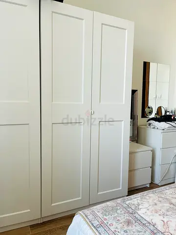 IKEA PAX-style white wardrobe 2 doors, good condition