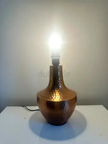 Ikea Hammered Brass Table Lamp - Small Decorative Bedside Lamp. Without the cup
