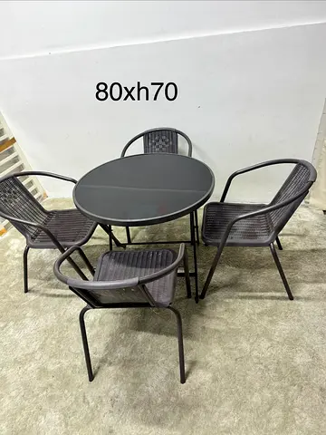 Space saver Garden Four chair fold able dinning table