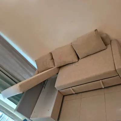 IKEA L Shape Sofa cum bed with big storage and you can fix the storage left or right anyside