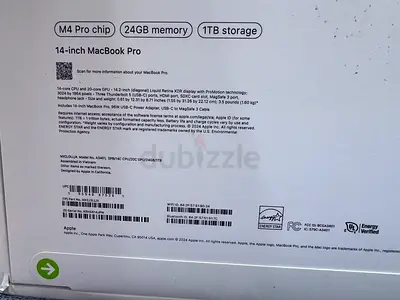 MACBOOK PRO M4 Pro 14 inch USA