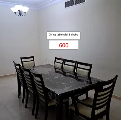Dining table with 8 chairs