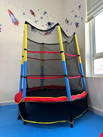 Kids Mini Trampoline with Safety Enclosure - Good Condition
