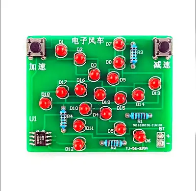 Electronic Design Constructor Windmill Kit DC 5V Funny DIY for Practice Adjustable Speed MCU for Sol
