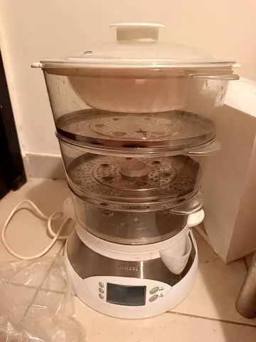 Electric Food Steamer with 3-Tier Trays - Good Condition