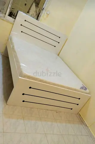 Brand New Queen size white wooden bed frame with mattress
