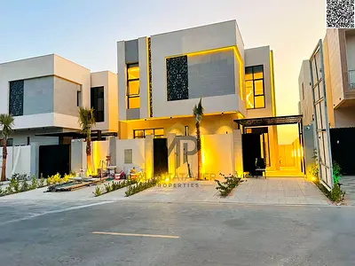 Own your luxury villa in Ajman, two floors, including electricity, water and air conditioning, with