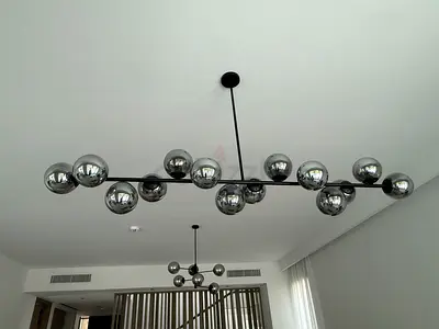 Modern black multi-globe pendant chandeliers