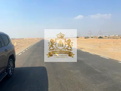 For sale in Sharjah Mizraa area (Block B) Residential investment plot of land area 3444 feet Very distinguished location on a 24-meter street