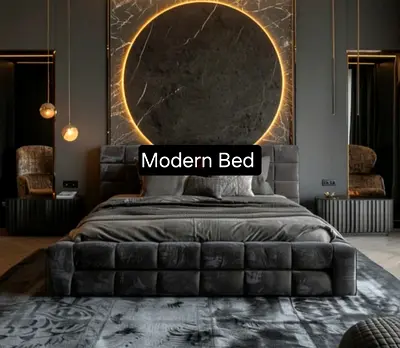 Modern King Size Bed – High Quality with Mattress