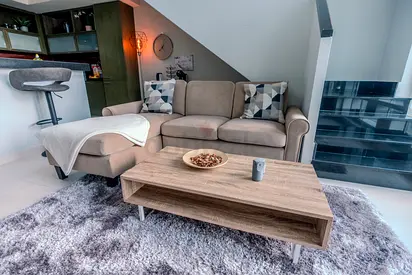 Beige L-shaped Sofa