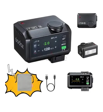 GODOX IT30Pro TTL Mini Camera Flash Light,Full-Color Touchscreen,HSS 1/8000 Sec ,2.4gSystem,For sony