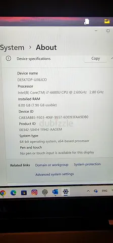 DELL laptop - Intel Core i7, 8GB RAM, 256GB SSD (used)