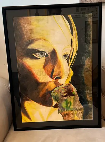 Framed Vintage Religious Artwork (Needs New Home [size 90x66)
