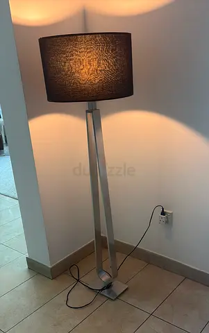 IKEA  Modern Floor Lamp – Metal Base  Black Shade – AED 150