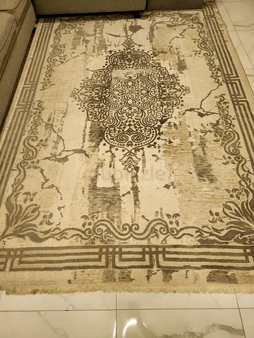 Beige  Taupe Vintage-Style Area Rug - 2.5m x 1.6m (Approx)