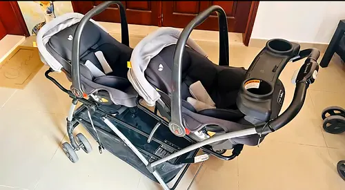 Baby Trend California Snap-N-Go Double stroller with 2 carseats