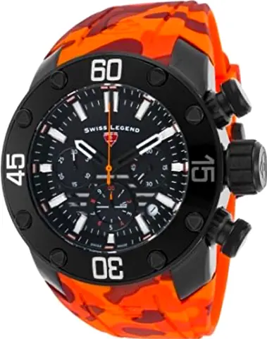 Lionpulse Chronograph Quartz Orange Dial Mens Watch  10617Sm-Bb-01-OAS Swiss Legend Lionpulse