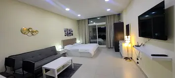 Stylish Furnished Studio with Balcony | Modelux Tower | All Amenities