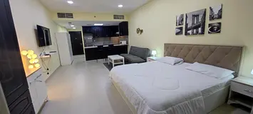 Stylish Furnished Studio with Balcony | Modelux Tower | All Amenities