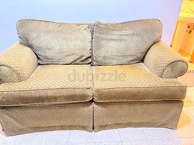 Comfortable 2-Seater Sofa in Beige — Fair Condition