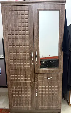 Two-Door Wardrobe with Mirror - Good Condition