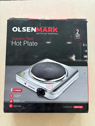 Olsenmark Stainless Steel Single Electric Hot Plate 1500W